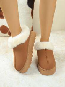 Nuevas botas de nieve para mujer de estilo bohemio, forradas térmicamente y cálidas para deportes al aire libre, para otoño/invierno