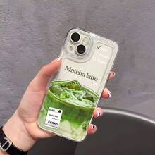 Funda para iPhone 16 Pro Max/16 Plus/15 Pro Max/15 Plus/15 Pro/14 Pro Max/14 Plus/14 Pro/14/13 Pro Max/13 Pro/12 Pro Max/12 Pro/12/11 Pro Max/11/X/XR/XS Max - Diseño Matcha Latte - Resistente a los golpes, cobertura total, transparente, nuevo estilo, simple y a la moda, unisex, regalo único - Colores mixtos 1 - Ver 11