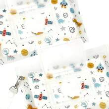 - Bolsa de toallitas hmedas porttil y recargable, soporte y contenedor de toallitas reutilizables para beb, amor floral, 2 unidades - Dinosaurios Space Love + Tamaño regular - Ver 1