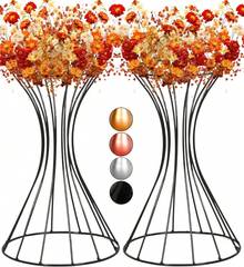 2 Vaso Dourado Cintura 40cm Armação Aramado Porta arranjo Decoração de Festa