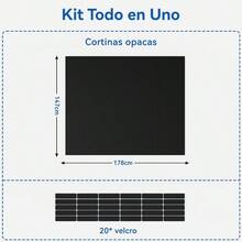 Pelcula Opaca Para Ventana De Dormitorio, Las cortinas opacas porttiles vienen con 20 correas de, Adecuado para cortinas opacas temporales cuando se viaja en vehculos recreativos 147*254cm - 147*178cm - Ver 3