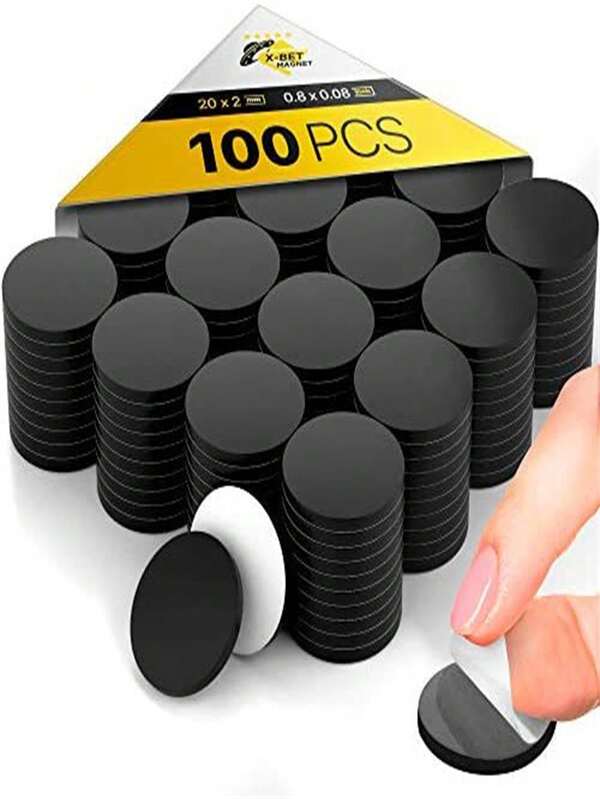 50/20/10 Pieces Round Self-Adhesive Magnetic Strip Set - Synthetic Rubber, Flexible And Versatile Magnet, Suitable For DIY Crafts, Bookmark, Car Decoration, Wedding Photos And Poster Display; Strong Adhesion, No Residue Removal, Thin Type Magnet For Crafts, Strong Bonding Magnetic Sheet, Round Magnet With Back Glue, Magnetic Sheet Making, Magnetic Sheet Making Material, Activity Decoration, Versatile Design, Home Organization, Craft Lover