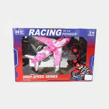 Avión Teledirigido RC Plane Aero con Luces Control Recargable, Auto Avion con Control Remoto RC y luz - Rosa - Ver 5