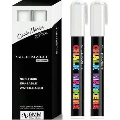 White Chalk Markers - Chalk Markers White - Dry Erase Markers Pen - Chalkboard Signs, Blackboard, Glass