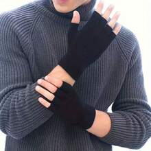 Half Finger Unisex Warm Gloves, Soft & Comfortable For Autumn/Winter - Perfect For Learning, Travel, Office And Fashion Styling! Ideal Gift Choice! Suitable For Outdoor Sports And Indoor Daily Use, Touchscreen Ski Gloves, Winter Gloves