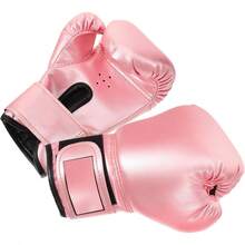 Par De Guantes De Boxeo para Niños Guantes De Entrenamiento De Boxeo Rosas para Niñas Guantes Tailandeses De Kickboxing De Espuma De Esponja Adecuados para 8-12 Años - 1 - Ver 7