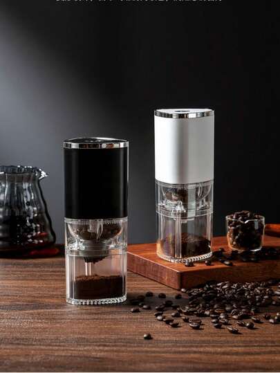 Molinillo de café eléctrico portátil - Automático, molinillo de granos de café compacto para el hogar, batería de litio recargable, carga USB, ideal para hacer café a diario, máquina moledora de café | Equipo de café moderno | Molinillo de plástico duradero