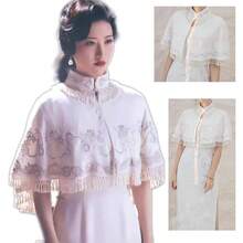 3 Yards Pearl Bead Tassel Lace Ribbon Applique Pearl Fringe Tassle Beaded Lace Ribbon Sewing Clothing Edge Curtain For Sewing Wedding Bridal Dress Sash Belt Headwear Curtain White