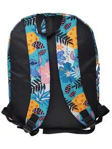 Disney Lilo & Stitch 16" Backpack All-Over Print Flowers Pineapples W/ Front Pocket - Multicolor - View 4