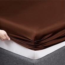 Silky Soft Pink Twin XL Satin Bed Sheets Set, 1 Deep Pocket Fitted Sheet + 1 Flat Sheet + 1 Pillowcase,  In 2025 - 棕色 - 查看 6