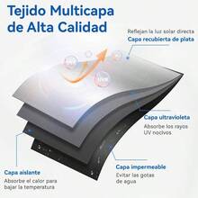 Pelcula Opaca Para Ventana De Dormitorio, Las cortinas opacas porttiles vienen con 20 correas de, Adecuado para cortinas opacas temporales cuando se viaja en vehculos recreativos 147*254cm - 147*99 cm - Ver 5