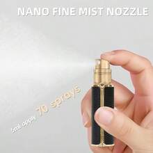 BF00WHB Leather Perfume Bottle 5ml U2013 Bottom - Fill Refillable Dispenser, Leak - Proof Portable Men Women, Travel, Gifting Daily Use WHB - BF00BKS - Xem 5