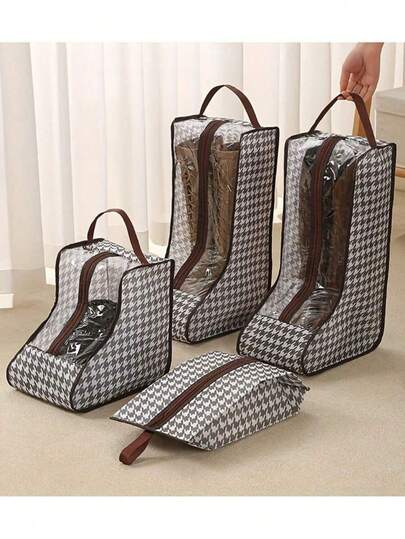 3pcs/1pc Multi Functional Boot StoragefrendsBag With Handle, Shoe StorageOrganizer Dustproof Shoe Cover ShoeCover Storage Bag Luggage BootsShoe Cover Bag Elegant ShoesStorage Bag Travel Home Non WovenBoot Bag, Dustproof AndMoisture-Proof Shoe Protection Bag, Suitable For Long Boots And Ankle BootsPortable Zipper Lightweight Travel Storage Pouch