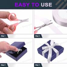 Swpeet 12Pcs Deep Blue 3.5 X 3.5 X 1.2Inch Diamond Pattern Cardboard Jewelry Gift Boxes With Scissors And Polyester Ribbon Assortment Kit Necklace Earring Bracelet Boxes Gift Case For Jewelry Storage