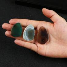 1/5/10/20/30pcs Polished Agate Slices, Drilled Agate Geode Pendants In Various Sizes And Colors Irregular Ornament Geode Stones Rock For Home Room DIY Jewelry Table Decorations, About 20 G/Piece - 多色(有孔) - 查看 2