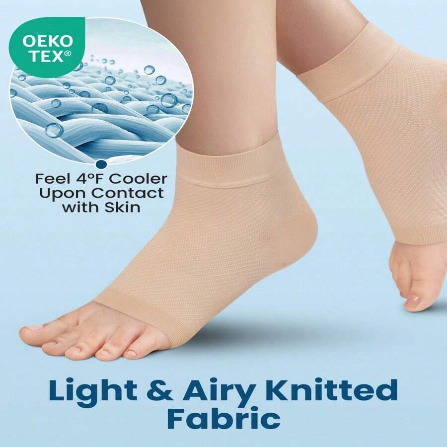 High-Quality Ankle Support Socks With Arch And Ankle Compression Design, Open Toe Elastic Foot Support, Suitable For Daily Wear And Outdoor Activities - Multicolor - View 1