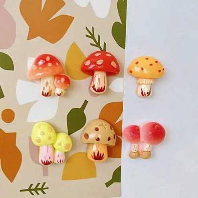 1 件彩色蘑菇冰箱贴，家居装饰钉板备忘板，强磁卡通创意礼物
