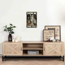 Funny Cat Tito's Vodka Tin Sign, Vintage Cat Lover Humor Bar Metal Sign Aesthetic Room Decoration For Home Bedroom Kitchen Bar Coffee Bathroom Wall Decor, 8 X 12 IN - 1 - View 2