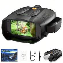 Night Vision Goggles - 4K Night Vision Binoculars With 5000mAh Rechargeable Battery - Infrared Binoculars With HD Screen , Capture Crisp Photo & Video, For Hunting, Camping & Apocalypse Gear, Gift For Men