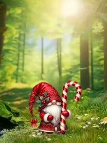 Weihnachtsmann und Rentier Gartenstecker - 2D Acryl flache Tierthemen Gartenkunst, batteriefrei, ideal für Outdoor Weihnachtsdekoration