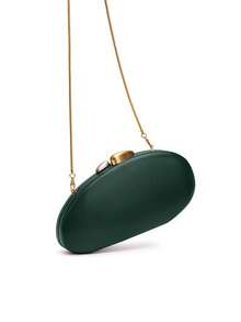 2025 Women's New Shoulder Diagonal Chain Acrylic Shell Shaped Clutch Bag, Fashion Wedding Party Evening Handbag - Dark Green - View 7