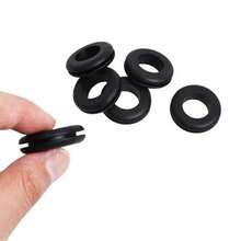 260 Pieces Black Double-Sided Rubber O-Ring Gasket, Insulating Material Cable Seal Kit, Suitable For Homes, Cars And Cables - Waterproof Wire Cover, Storage Box, Multiple Sizes