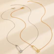 1pc Creative Chrysanthemum Zirconia Brooch Necklace, Devil's Eye Pendant Clavicle Chain, Minimalist Floral Element Necklace, Suitable For Daily Wear And Unique Gift