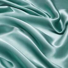 Silky Soft Pink Twin XL Satin Bed Sheets Set, 1 Deep Pocket Fitted Sheet + 1 Flat Sheet + 1 Pillowcase,  In 2025 - Aqua - 查看 7