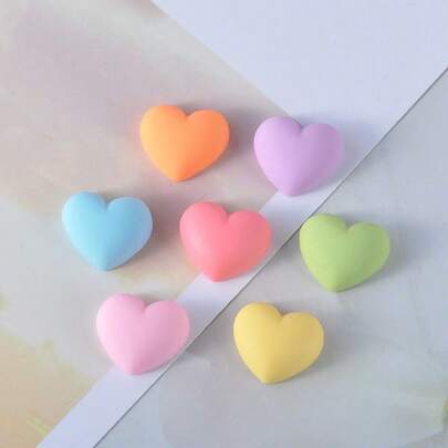3 pezzi Adesivi casuali a forma di cuore, decorazioni per cover di telefono fai-da-te, fermagli per capelli, accessori per borse, forniture per artigianato in resina