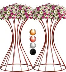 2 Vaso Dourado Cintura 40cm Armação Aramado Porta arranjo Decoração de Festa