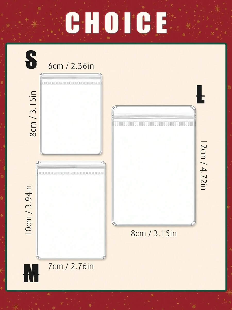 Portable Earring Jewelry PVC Sealed Transparent Thick Bags - Multicolor - View 1