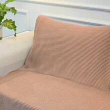 Knitted Blanket Sofa Armchair 150x100cm Siena Decor Living Room - Nude - View 3
