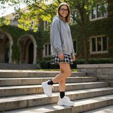 Women's Mesh Thick Bottom Sports Shoes, Breathable Casual Chunky Sneakers For All Season - 白色 - 查看 3