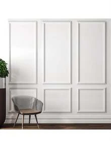 500 厘米墙面装饰线条，自粘式 3D 椅子扶手板线条，灵活的 DIY 墙面装饰，适用于墙壁、镜子、窗框和家居装饰，100/300/500 厘米 - 白色 - 查看 9