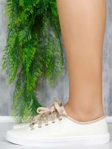 Moleca Casual Classic Women's Lace-Up Sneakers 5296.510 - 米色 - 查看 2