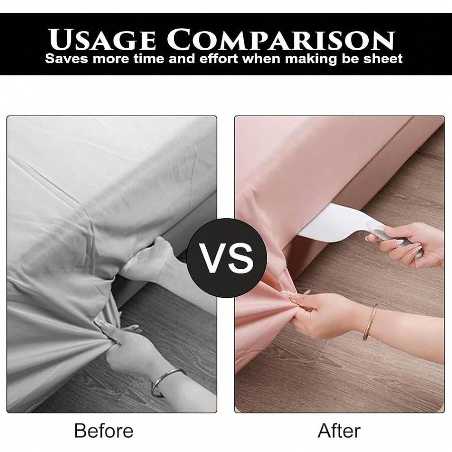 1PCS Efficient Bed Making Aid Tool, Plastic Sheet Tucker Easily Makes Beds, Portable Paddle Board For Dormitories, Hotels, And Apartments, Space-Saving Bedroom Accessories, Sheet Mattress Organizer, Mattress Fixing Insert, Sheet Folding Tool, - Multicolor - View 1