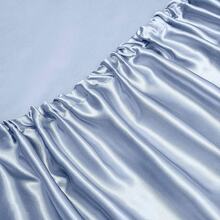 Silky Soft Pink Twin XL Satin Bed Sheets Set, 1 Deep Pocket Fitted Sheet + 1 Flat Sheet + 1 Pillowcase,  In 2025 - 淺藍色 - 查看 6