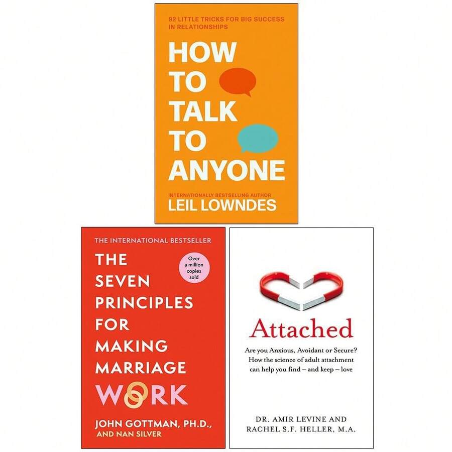 How To Talk To Anyone, The Seven Principles For Making Marriage Work, Attached 3 Books Collection Set - Single Book - View 1
