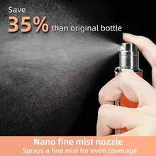 AF00BK Leather Perfume Atomiser, 10ml Bottom Fill Travel Perfume Bottle, Refillable Perfume Dispenser Women Men Black - 紫色 5ml - 查看 3