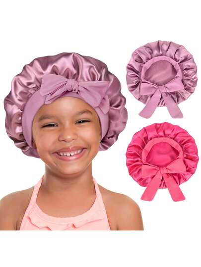 1 st barnmössa satinmössa för barn sovmössa lockigt naturligt hår satinmössa för flickor pojkar spädbarn