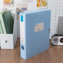 Thick File Box, PP Document Storage Box, A4 Contract File Folder, Accounting Voucher Organizer - Multicolor - View 11