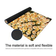 Alfombrilla de ratón con diseño de margarita grande, alfombrilla de escritorio para juegos, alfombrilla de teclado grande, lavable, con base de goma, borde cosido, regalo de alfombrilla de ratón, protector de escritorio, almohadilla de estudio, disponible en múltiples tamaños, alfombrilla de teclado de computadora, almohadilla para portátil
