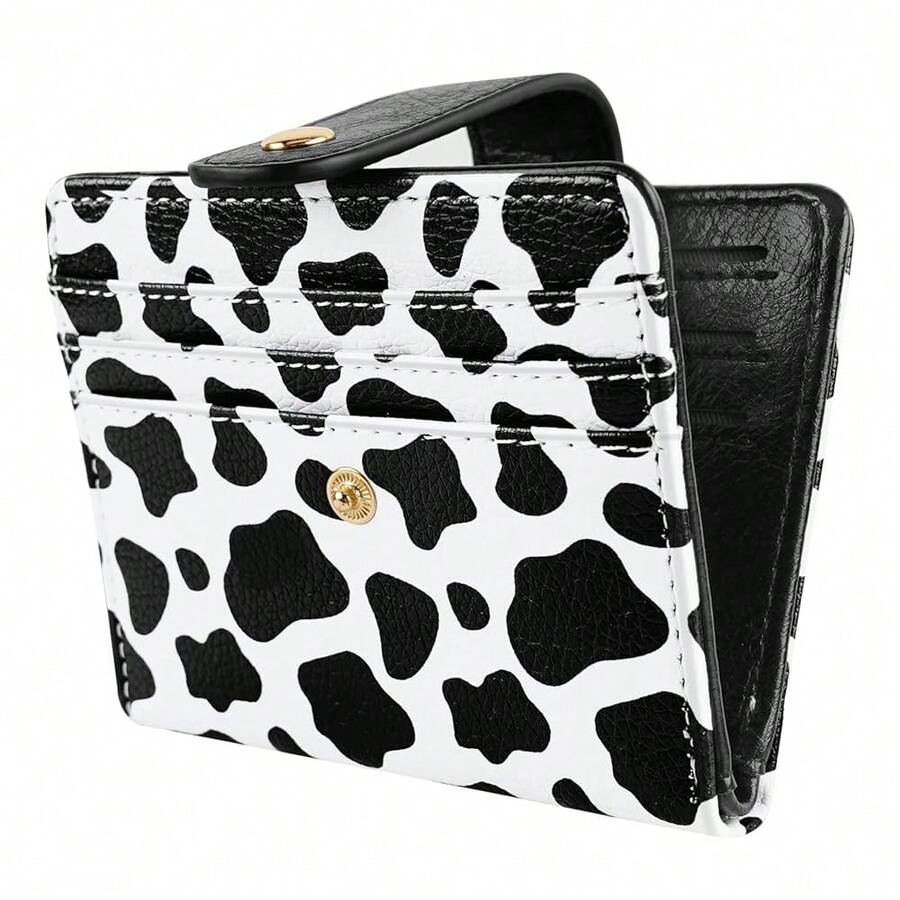 Slim Bifold Wallet RFID Credit Card Wallet Small Cute Card Holder For Women, Cow{"Color_name":"Cow"} - Multicolor7 - View 1