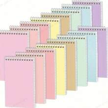 Faithup, caiete de buzunar cu 16 bucăți, mini caiete spiralate, blocnotesuri, 3x5 inch, blocnotes mici, hârtie liniată, 8 culori asortate, 50 de coli per caiet pentru casă, birou, școală