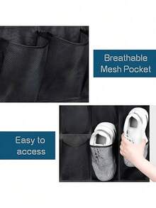 1pc Over The Door Shoe Organizer Hanging Closet Holder Hanger Storage Bag Rack With 24 Large Mesh Pockets - Multicolor - View 7