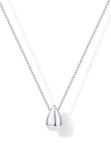 1pc 14K Gold Plated Elegant Pear-Shaped Teardrop Pendant Necklace (For Women)