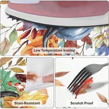 Water-Resistant Round Tablecloth With Elastic Edge For 40-44" Tables - Autumn-pumpkin Leaf - View 10