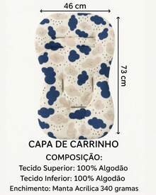 Laura Baby Soft Padded Stroller Cover For Boys And Girls 100% Cotton - 索尼尼奧.羅莎 - 查看 3