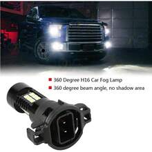 Acouto Lámpara antiniebla, 12-28V Bombillas antiniebla para automóvil 360 grados H16 Lámpara antiniebla para automóvil, Luz antiniebla blanca 21W 3030 SMD LED Faros antiniebla delanteros para autom - 1 - Ver 3