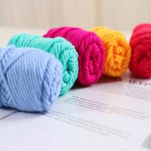 12 色 10 克腈纶纱线，DIY 手工工艺品用品，创意针织闪亮线 - 彩色 - 查看 7